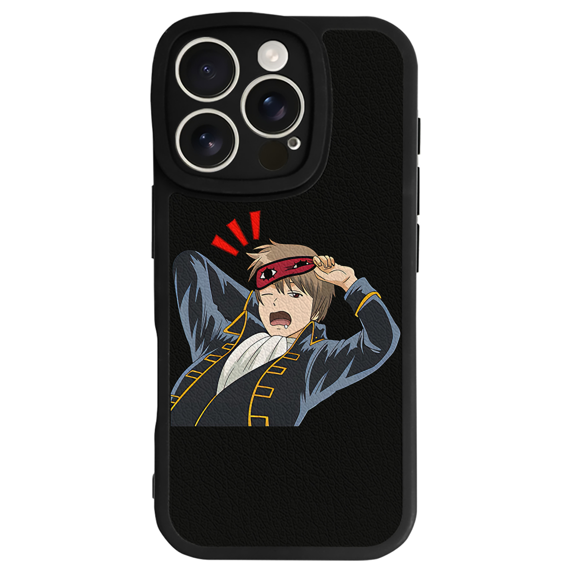 （画像用） ぎんたま 坂田銀時（さかたぎんとき） 神楽 志村新八（しむら しんぱち） GINTAMA Sakata Gintoki Kagura Shimura Shinpachi 【iPhone 16シリーズ対応】シリコンスマホケース（レザー調） 材質：シリコン
